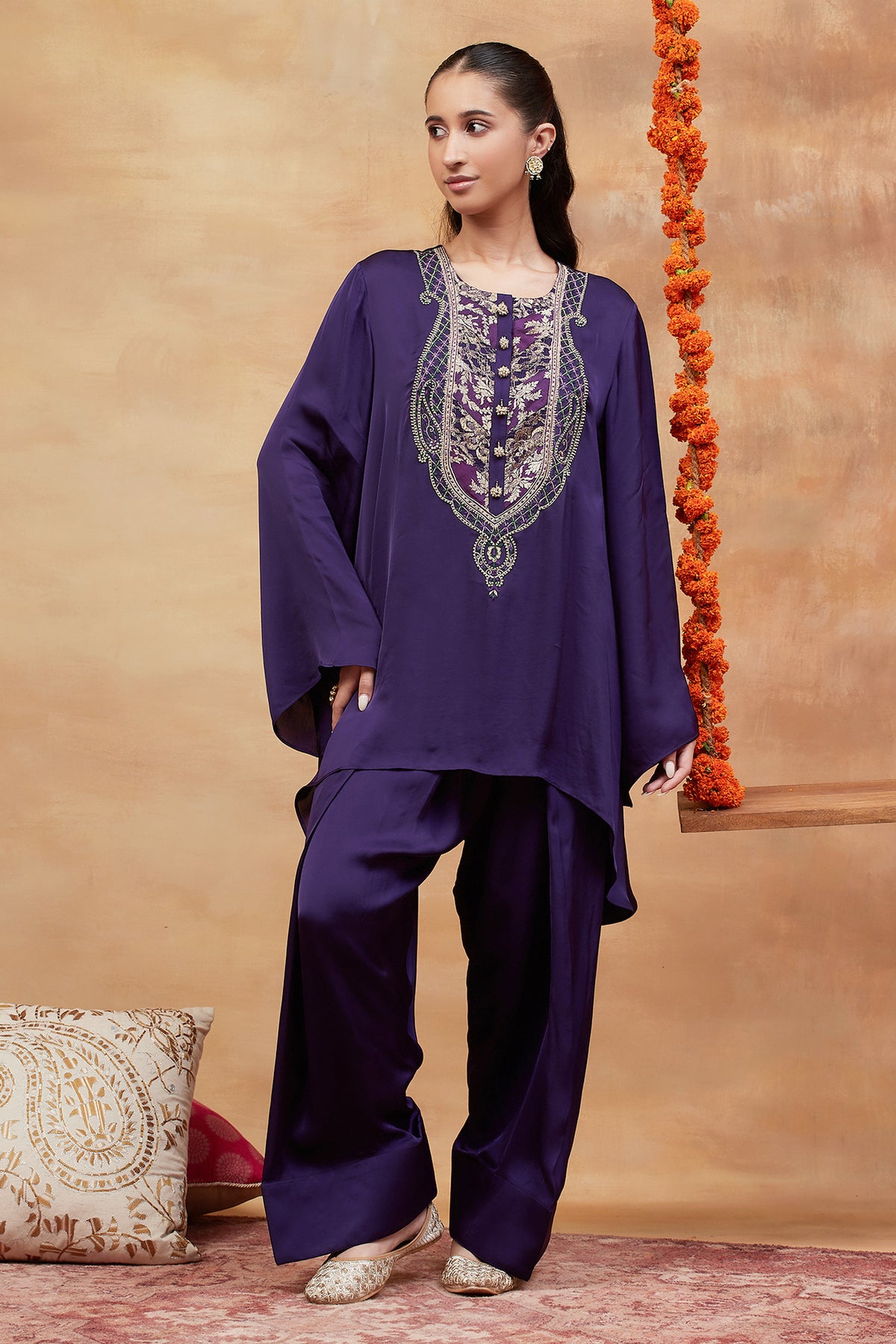 Meer Jamuni Hand Embroidered Banarasi Farshi set