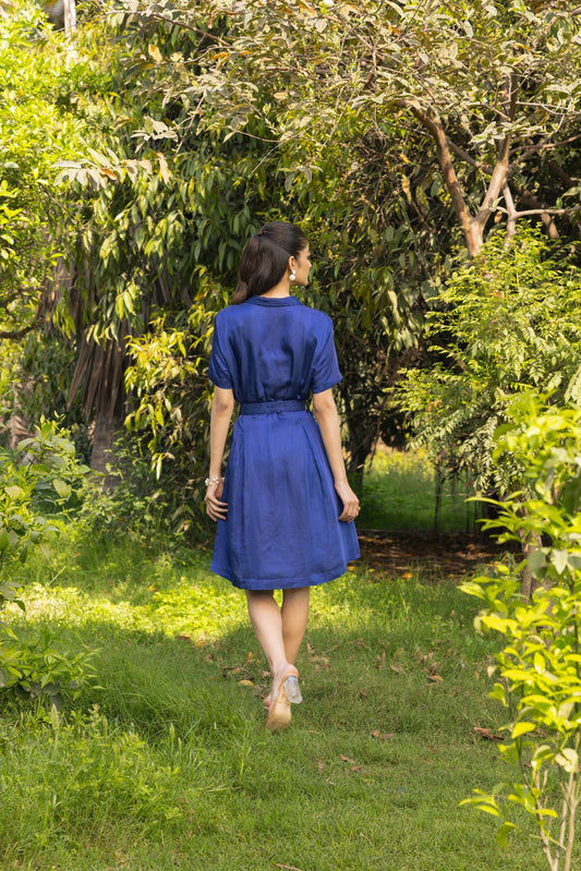 Bluebell Silk Linen summer dress