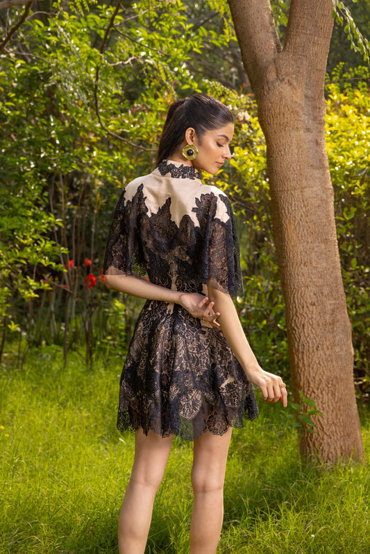 Magnolia French lace short cape