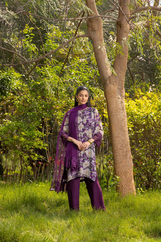 Mogra Printed Crepe Silk Kurta Set