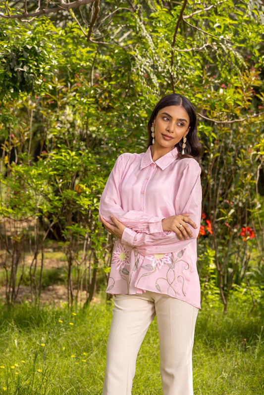 Freesia dragonfly Chiffon shirt