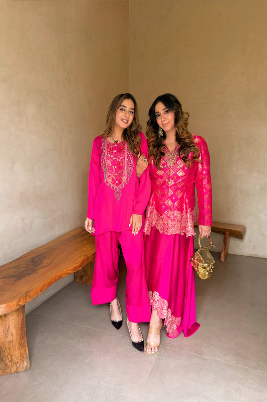 Meer Gulnaar Hand Embroidered Banarasi Farshi set